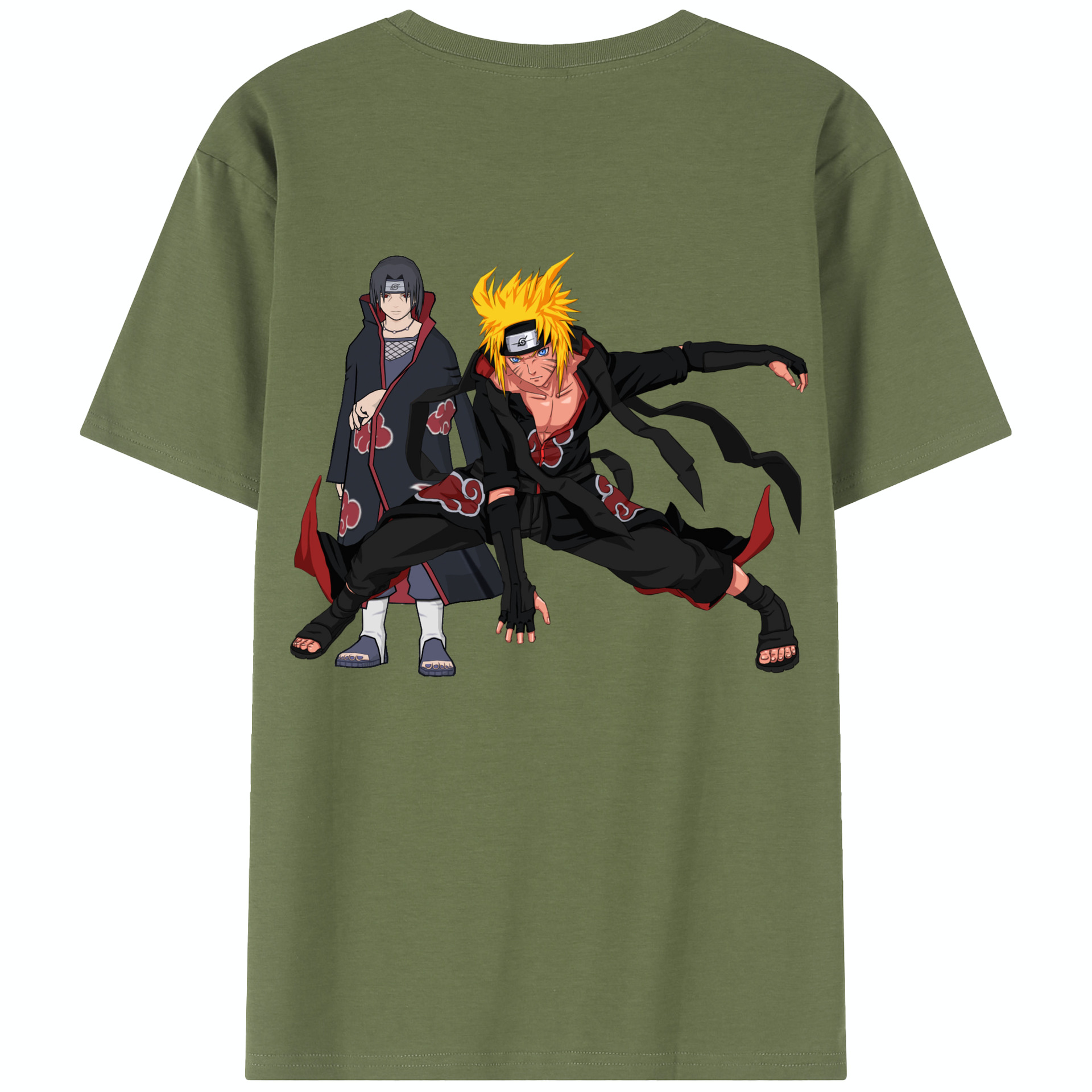 （画像用） NARUTO -ナルト- うずまき ナルト Uzumaki Naruto 綿100％半袖Tシャツ（背面プリント）